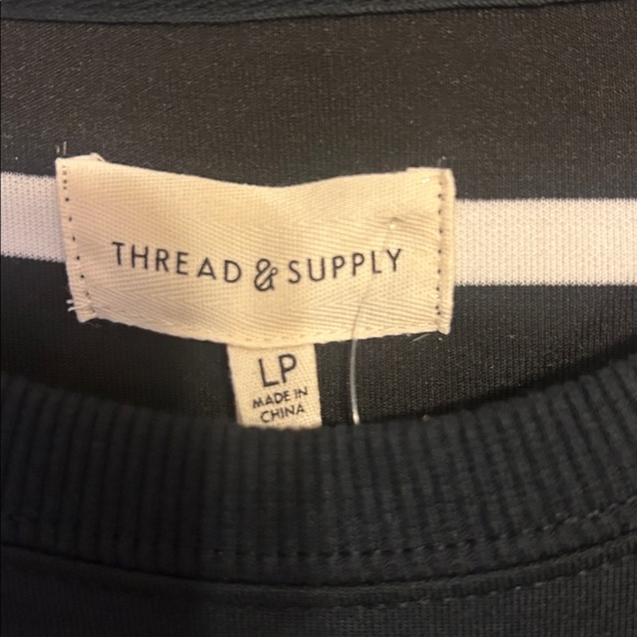 Thread & Supply - Martina Scuba Black and White Sweatshirt. - Picture 2 of 2
